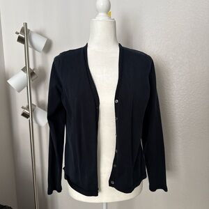 Classy Dark Navy Blue Cardigan Silk Blend.